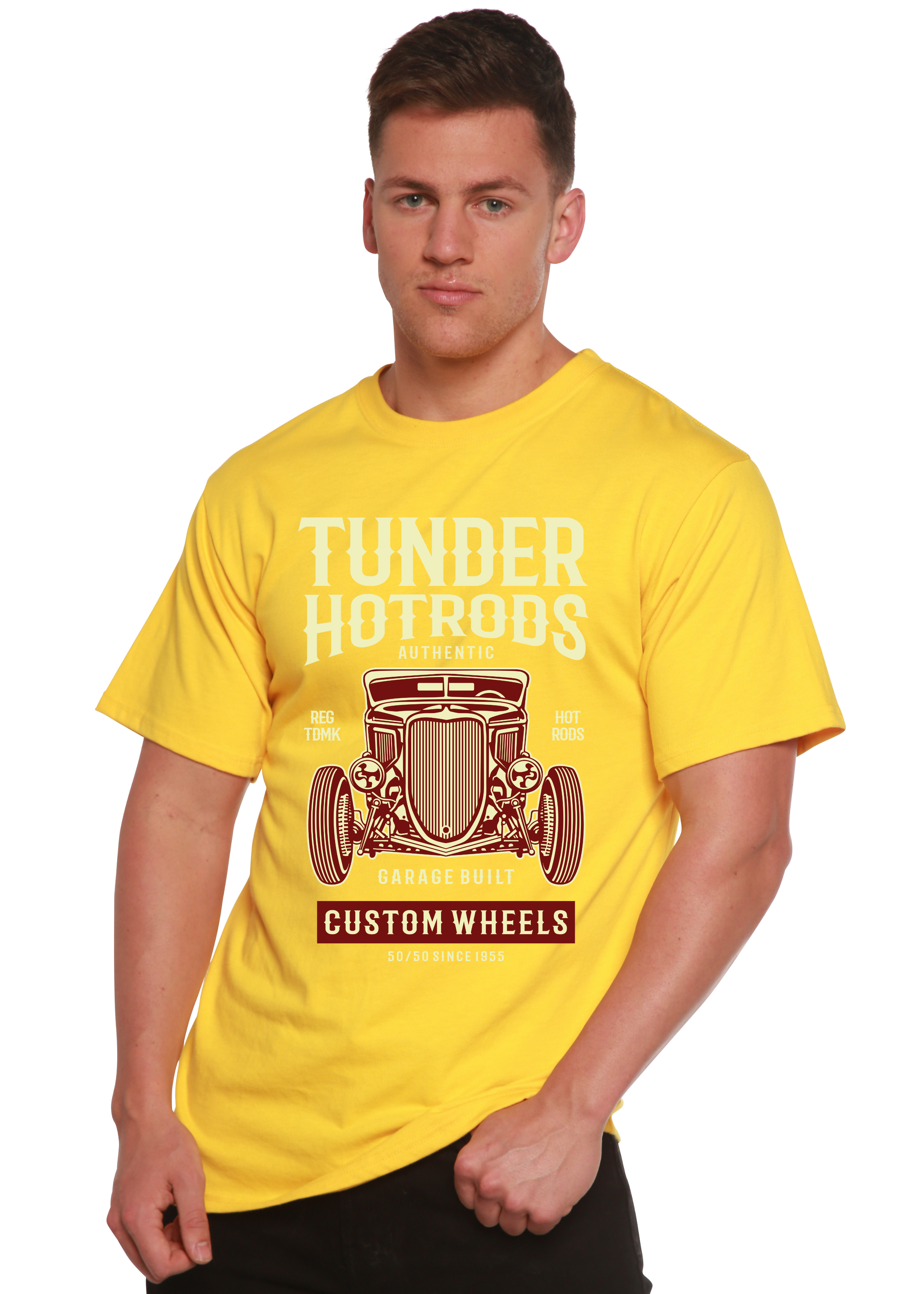 T-shirt graphique à manches courtes pour homme Thunder Hot Spun Bamboo® en viscose de bambou/coton biologique