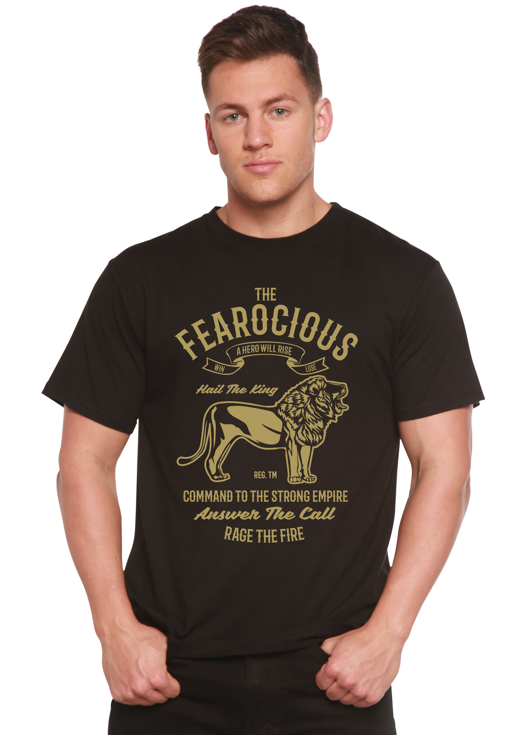 T-shirt graphique Fearocious Spun Bamboo® à manches courtes en viscose de bambou/coton biologique pour homme
