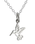 Tiny Hummingbird Necklace – 925 Sterling Silver Charm on 16" Chain