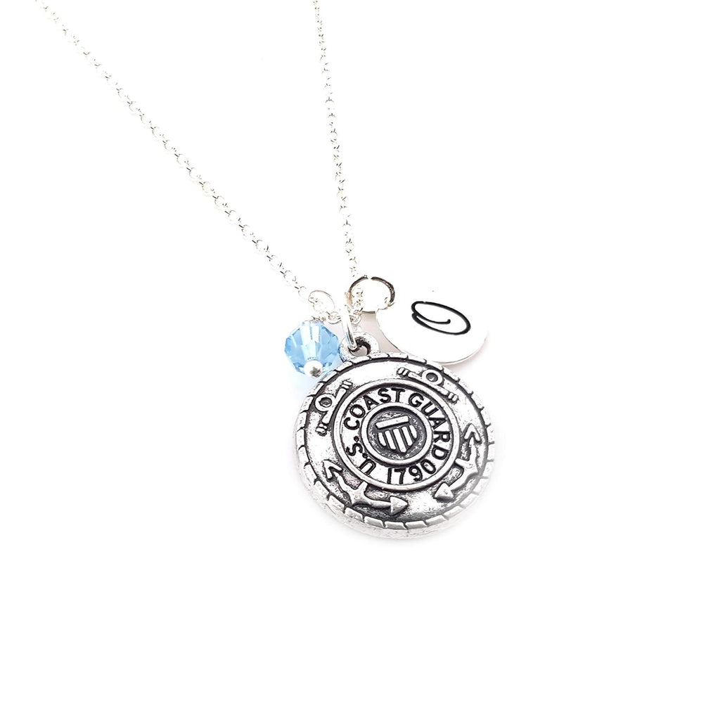 Collier breloque Garde côtière – Argent sterling personnalisé