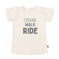 tee-shirt imprimé | d'abord je rampe, après je marche, puis je roule