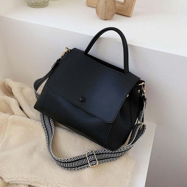 Sac bandoulière en cuir simple décontracté pour femmes et filles, sac de voyage messager à bandoulière de créateur pour dames