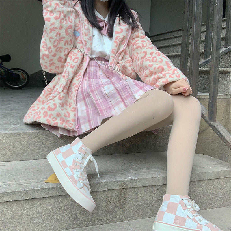 Baskets plates de luxe en toile rose pour femmes, nouvelles chaussures décontractées en toile de tennis et de basketball, baskets montantes tendance, chaussures de marche à enfiler, chaussures athlétiques pour la salle de sport, la course et le travail