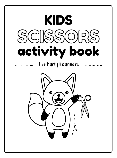 Kids Scissor Skills Activity Book – 50-Page Canva Template for Fine Motor Practice