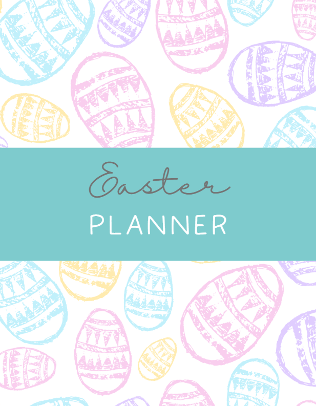 Printable Easter Planner – 40-Page Canva Template for Meals, Baskets, Egg Hunts & More