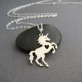 Unicorn Heart Necklace – Sterling Silver Whimsical Charm on 16" Chain