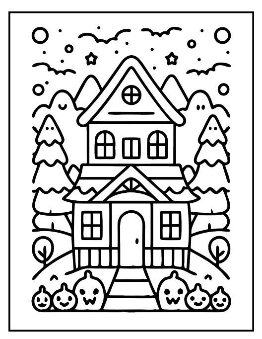 Livre de coloriage d'Halloween audacieux et facile pour les enfants – 95 pages | PDF téléchargeable instantanément