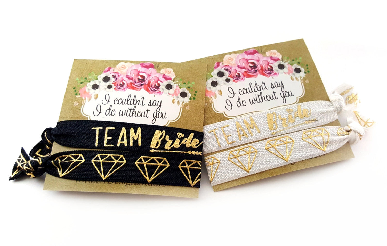 Lot d'élastiques à cheveux « Team Bride »