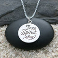 Collier Esprit Libre – Collier à breloque citation en argent sterling, cadeau inspirant