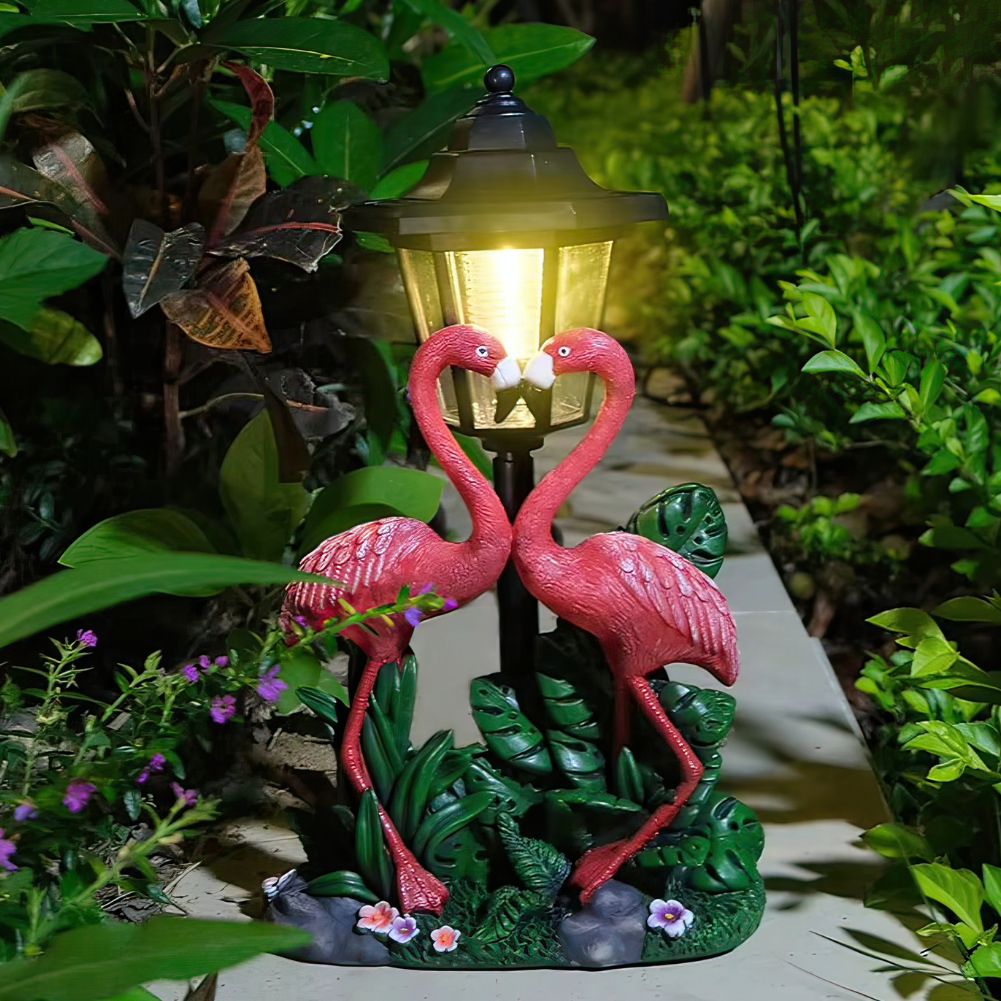 Lumière de jardin Flamant rose