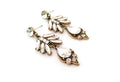 Vintage-Inspired Rhinestone Statement Earrings – Bronze Finish, 2.25 Inch