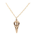 Collier Pendentif Griffe d'Oiseau en Bronze – Talisman sur Chaîne Gourmette Plaqué Or