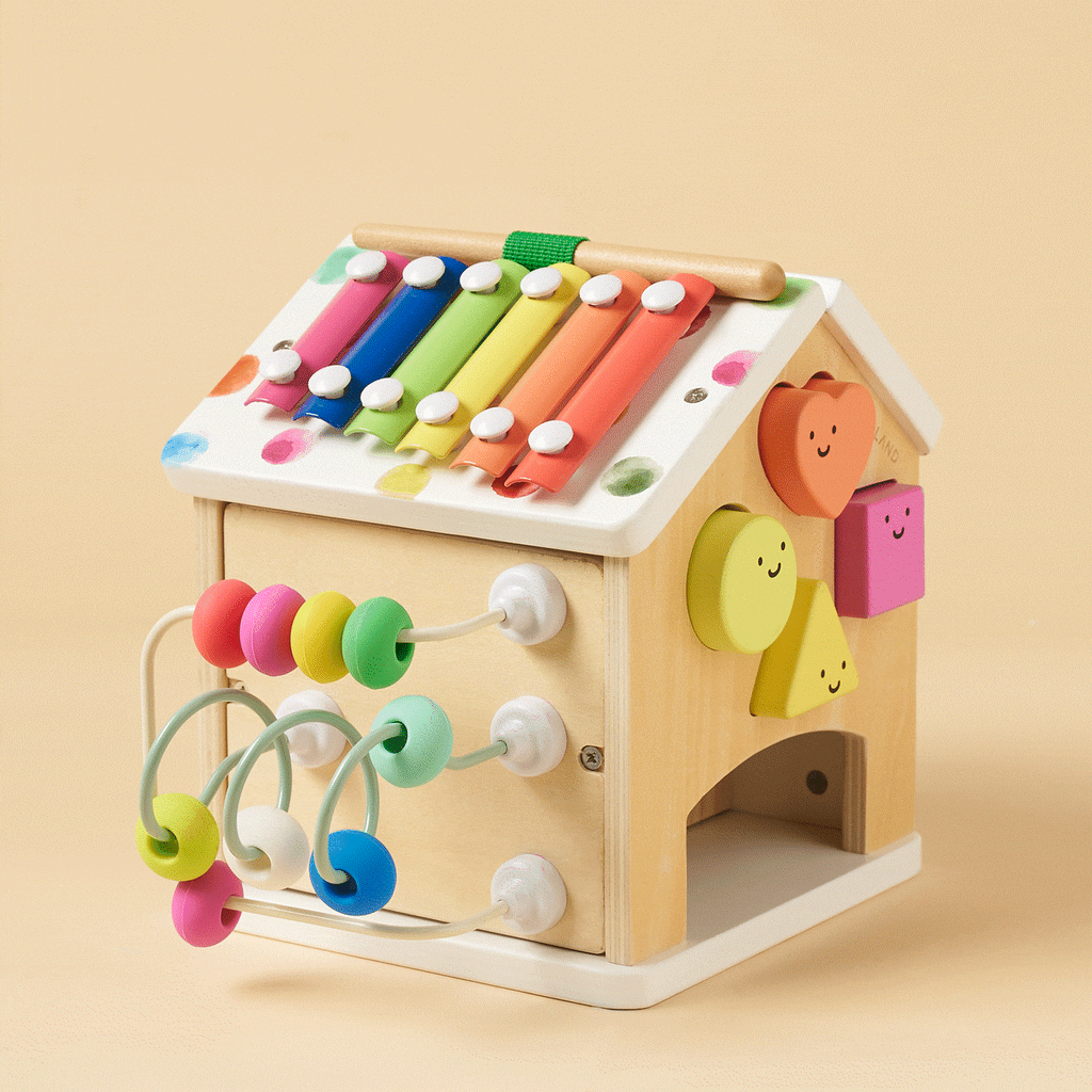 Cube d'activités Tiny Land® La maisonnette - Arc-en-ciel