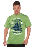 T-shirt graphique Sea Adventures Spun Bamboo® à manches courtes en viscose de bambou/coton biologique pour homme
