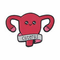 Cuterus Uterus Enamel Pin – Funny Feminist Pink Lapel Pin