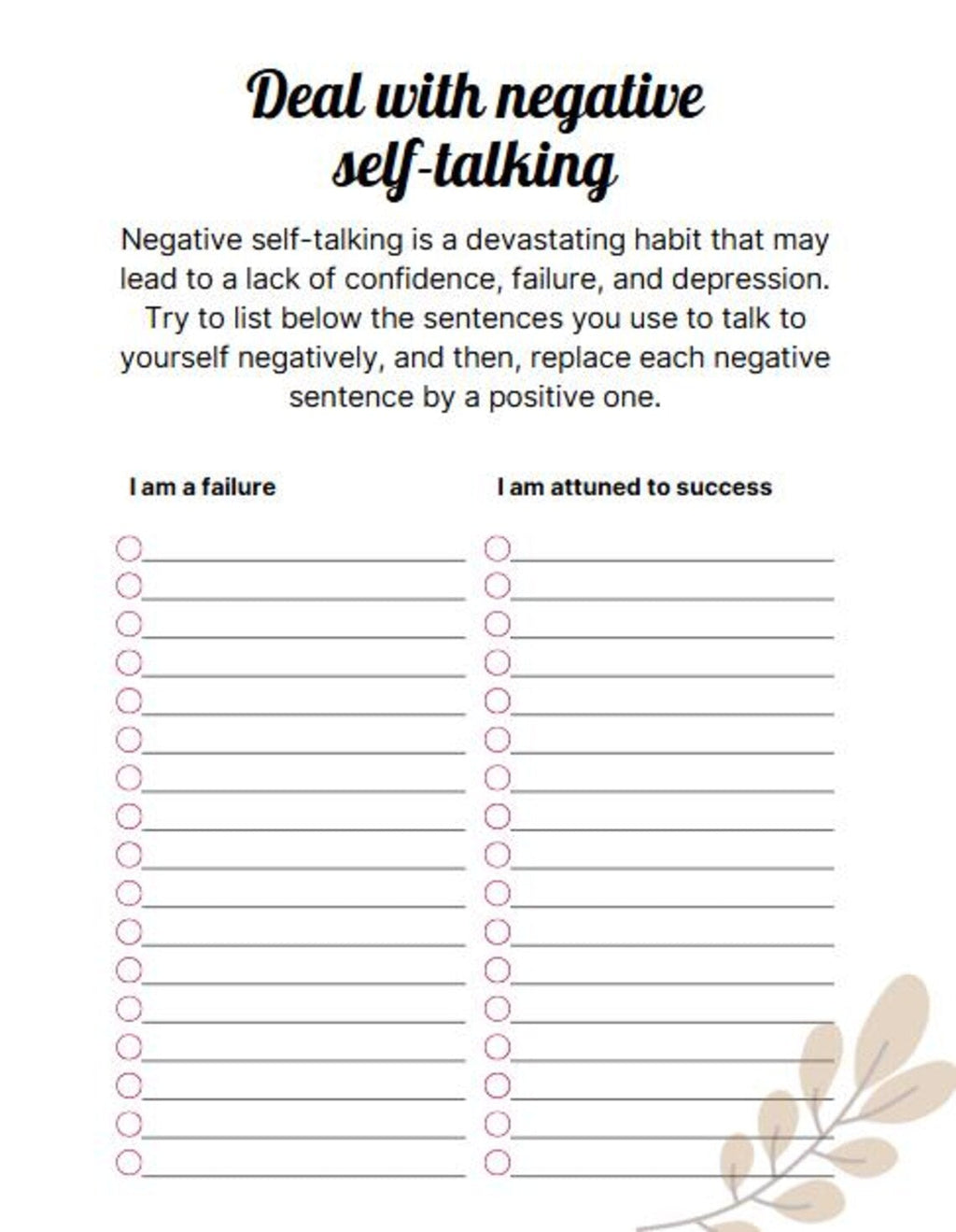 Self-Love Journal | 30 Pages | Printable & Editable