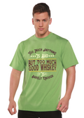 T-shirt graphique à manches courtes en viscose de bambou/coton biologique pour homme But Too Much Good Whiskey