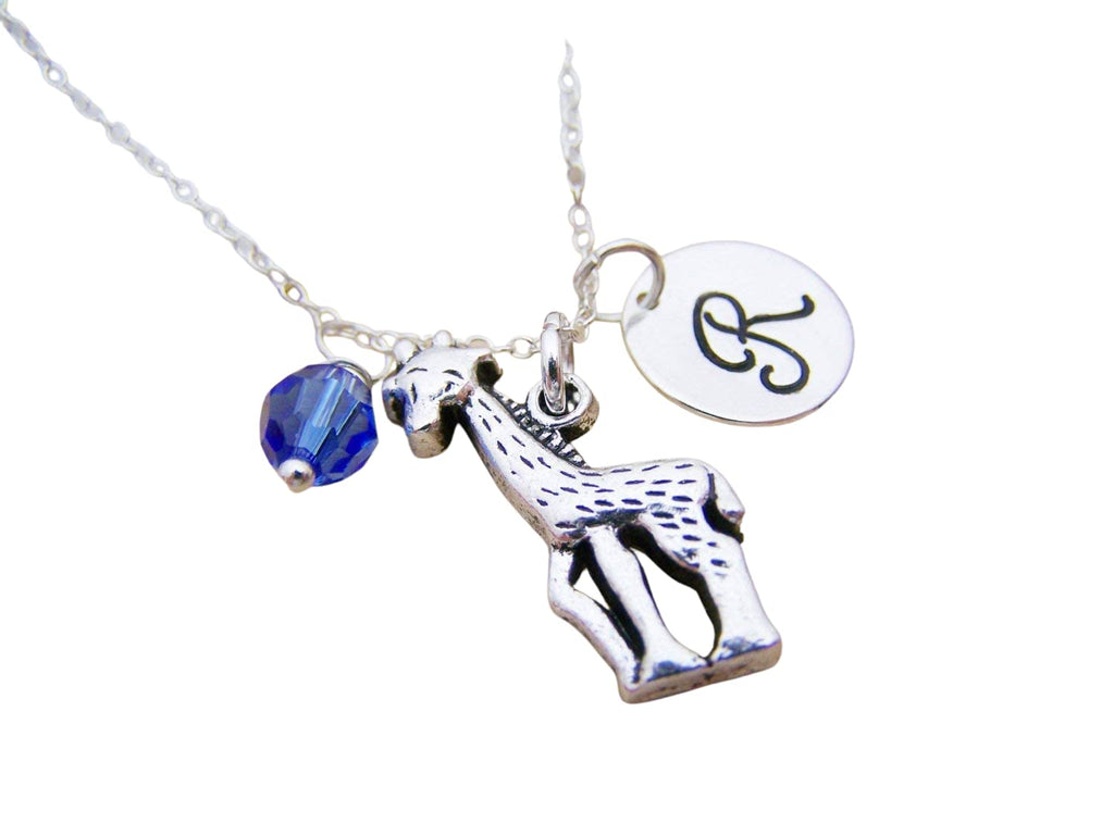 Giraffe Charm Necklace – Personalized Sterling Silver