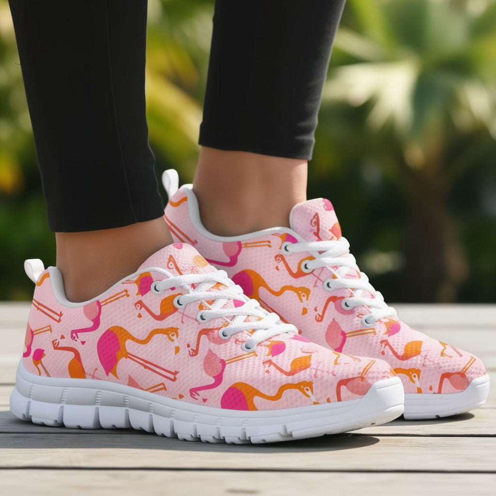 Baskets flamant rose multicolores