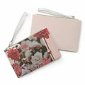 Pochette zippée motif floral grunge