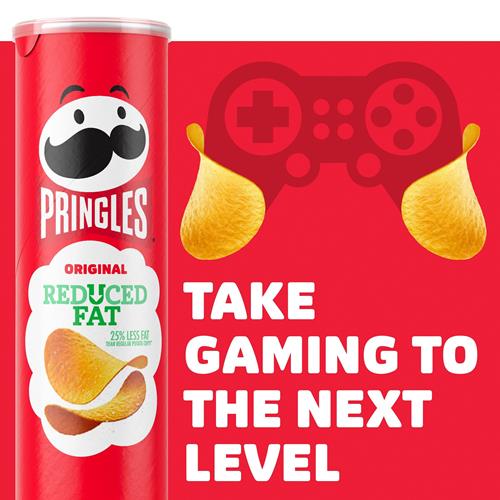Tuiles de pommes de terre Pringles, collations pour le déjeuner, collations nomades, teneur réduite en matières grasses, boîte de 139 g (1 boîte)
