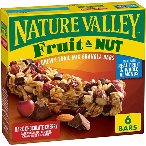 Barres granola aux fruits et aux noix Nature Valley, chocolat noir et cerise, 6 unités, 7,4 oz