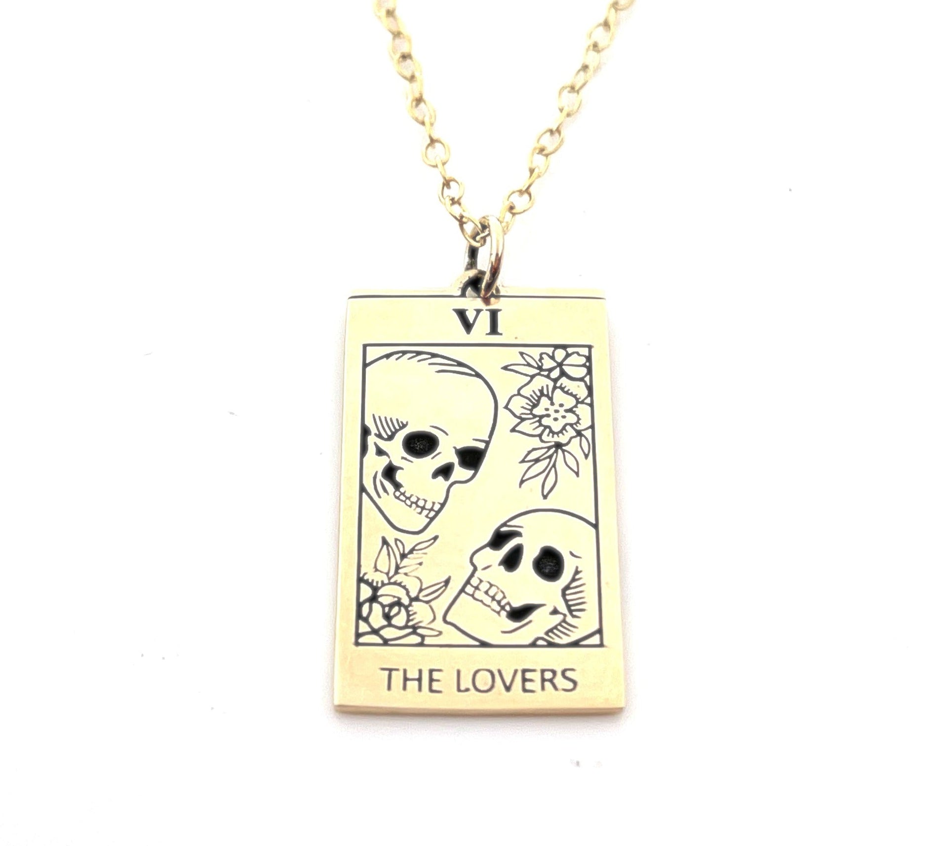 The Lovers Tarot Card Necklace – 14k Gold Filled