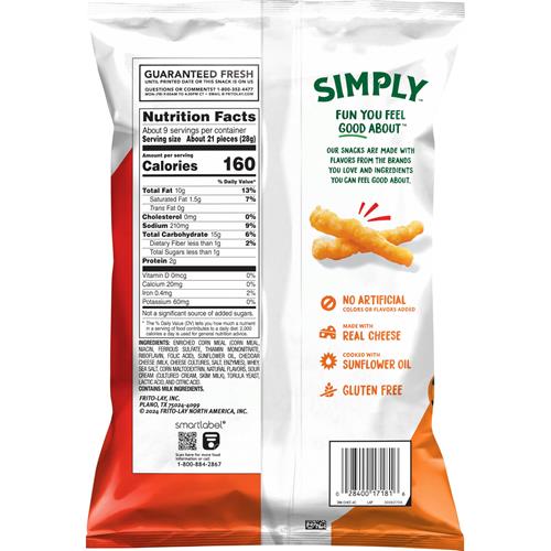 Simply Cheetos Crunchy Cheddar Blanc, 240,9 g