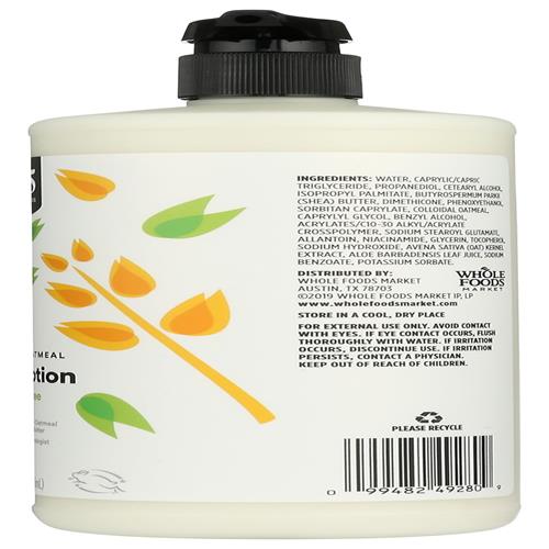 Whole Foods Market, Lotion à l'avoine colloïdale, sans parfum, 946 ml