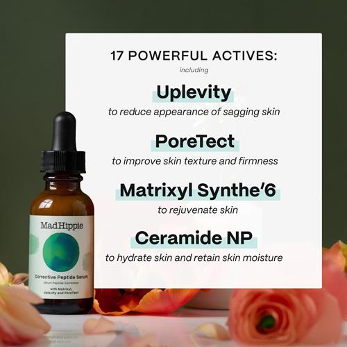Mad Hippie Sérum Peptides Correcteur Visage – Peptides de Collagène Raffermissants, Essentiels Anti-Rides, 30 ml