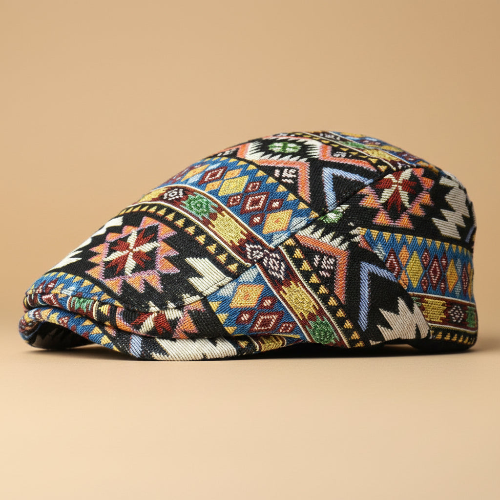 Béret rétro pour femme – Béret ethnique chic style britannique