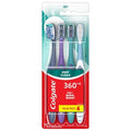 Brosse à Dents Manuelle Colgate 360 Souple, Lot de 4, Nettoie Toute la Bouche (Dents, Joues, Langue et Gencives)