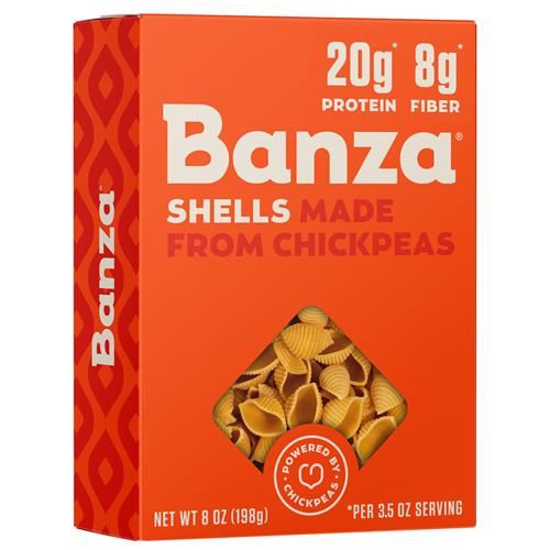 Pâtes en coquillettes Banza à base de pois chiches - Sans gluten, riches en protéines et à faible teneur en glucides, pâtes de pois chiches en coquillettes protéinées - 227g