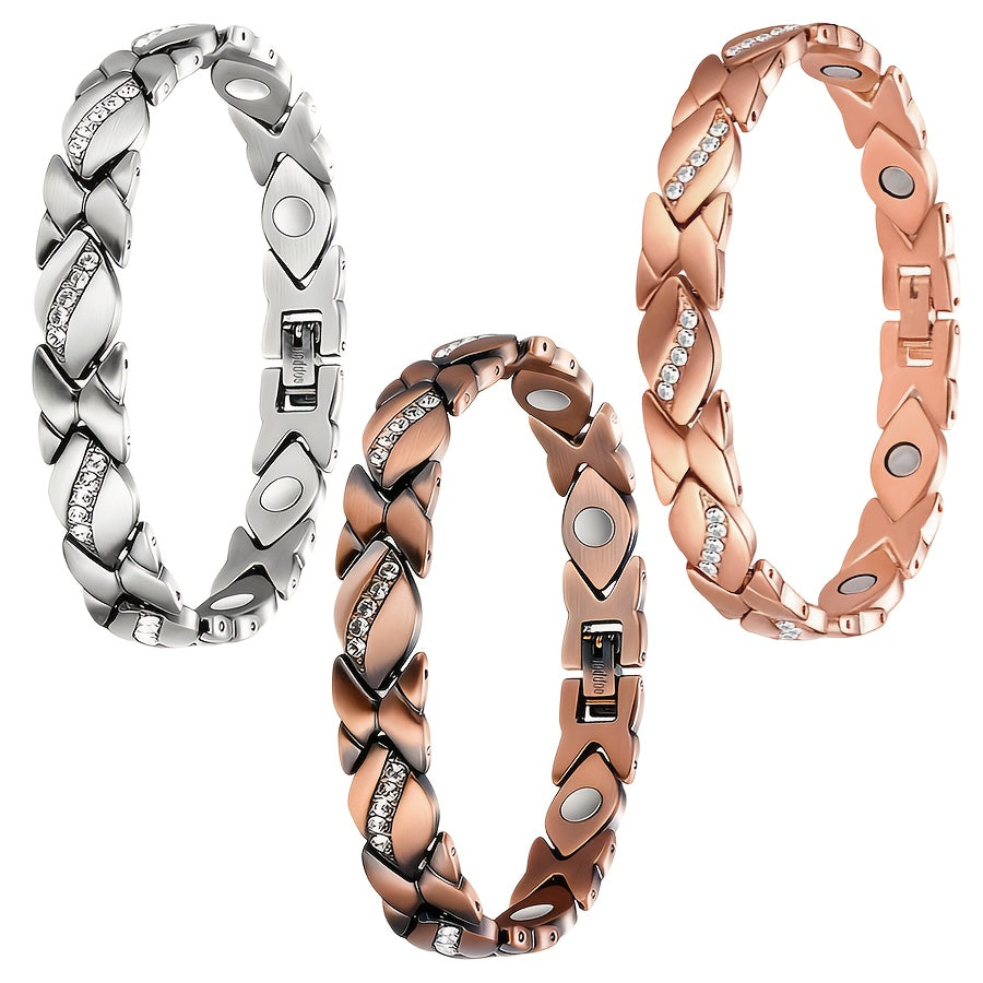 Bracelet en cuivre pour homme et femme, thérapie par énergie magnétique pour le soulagement de la douleur