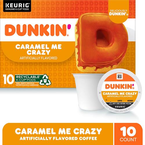 Dunkin' Café aromatisé Caramel Me Crazy, 10 capsules Keurig K-Cup