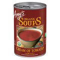 Soupe Crème de Tomate Amy's, Sans Gluten et Faible en Gras, Faite avec des Tomates Mûries au Soleil, Soupe en Conserve, 411 g