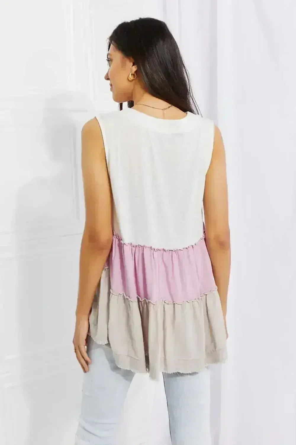 Haut poupée court dégradé de couleur lavande - Motif coucher de soleil | Femstylo