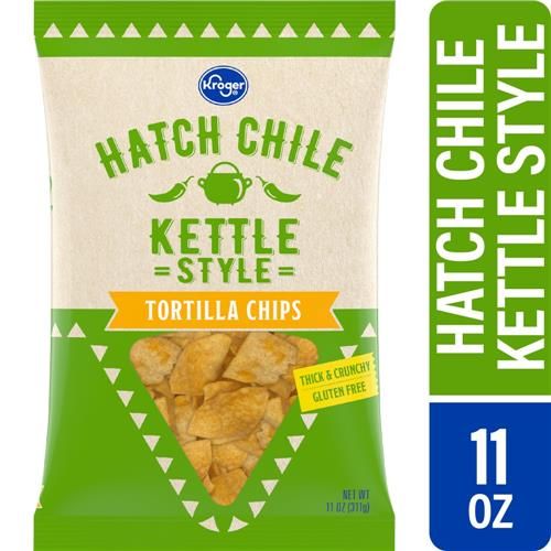 Croustilles de maïs à la mexicaine saveur piment Hatch, style bouilloire, Kroger, 311 g
