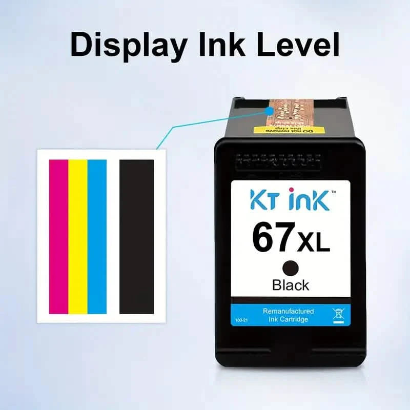 Cartouche d'encre haute capacité 67XL pour imprimantes HP DeskJet et Envy