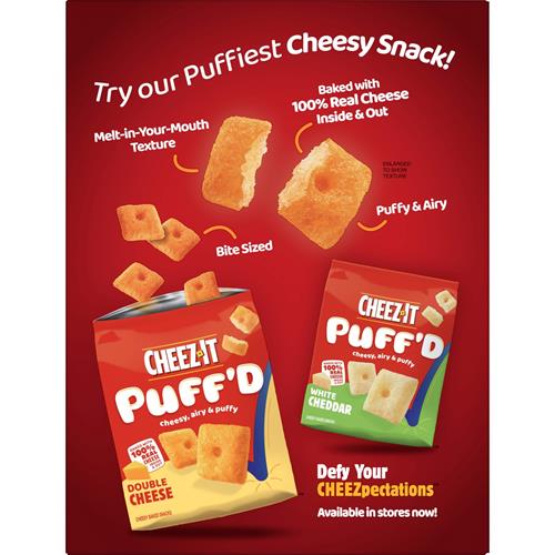 Biscuits au fromage Cheez-It, biscuits apéritifs cuits au four, collations pour le déjeuner, format familial, original, boîte de 708 g (1 boîte)