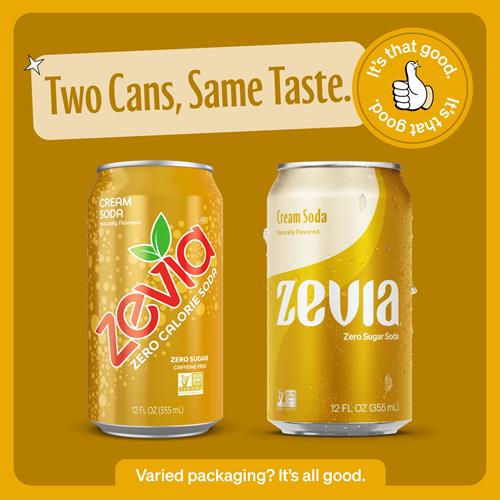 Zevia Soda Zéro Calorie, Crème Soda, Canettes de 355 ml (Paquet de 6)