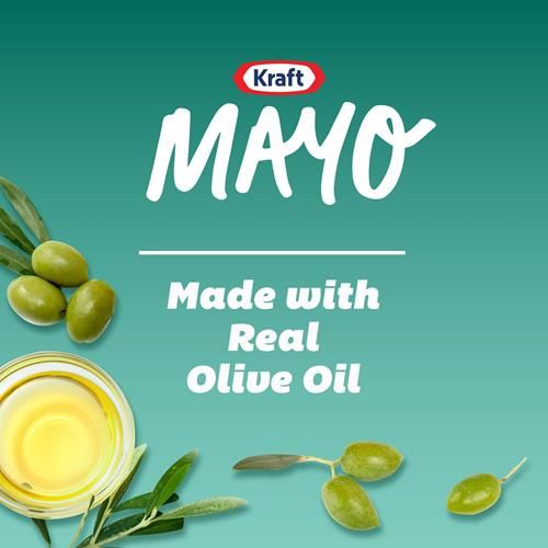 Mayonnaise Kraft à l'huile d'olive, réduite en matières grasses, bouteille de 650 ml