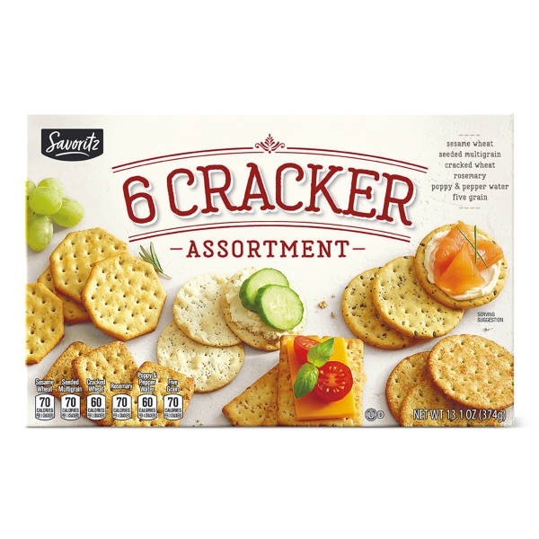 Assortiment de six crackers Savoritz, 371 g