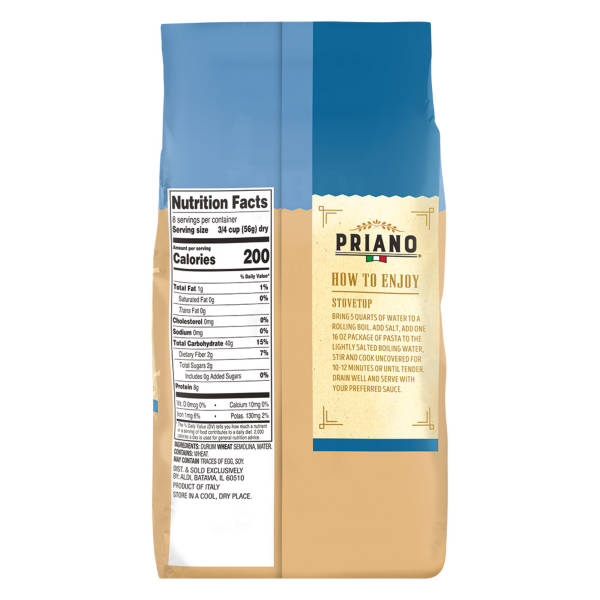 Priano Conchiglie Coupées au Bronze, 450 g