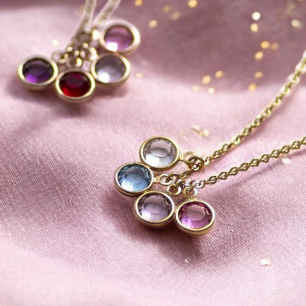 Collier de naissance doré – Cristaux Swarovski sur chaîne en or rempli de 18 po