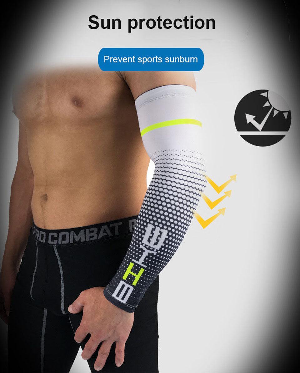 1 paire de manchettes de protection UV pour hommes, idéales pour le cyclisme, la course, le vélo, le golf et les sports de plein air.