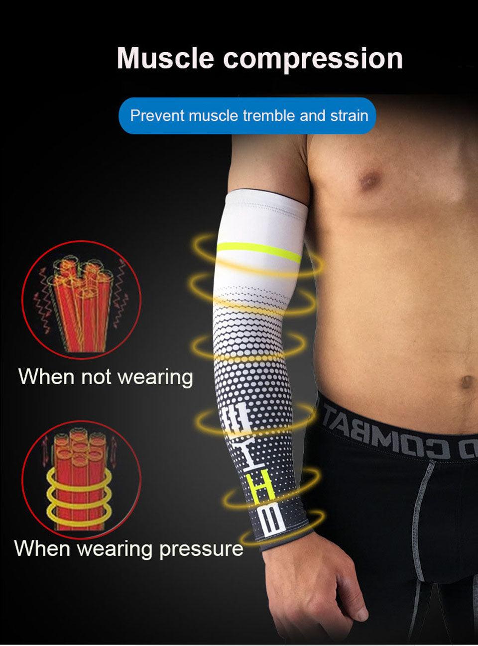 1 paire de manchettes de protection UV pour hommes, idéales pour le cyclisme, la course, le vélo, le golf et les sports de plein air.