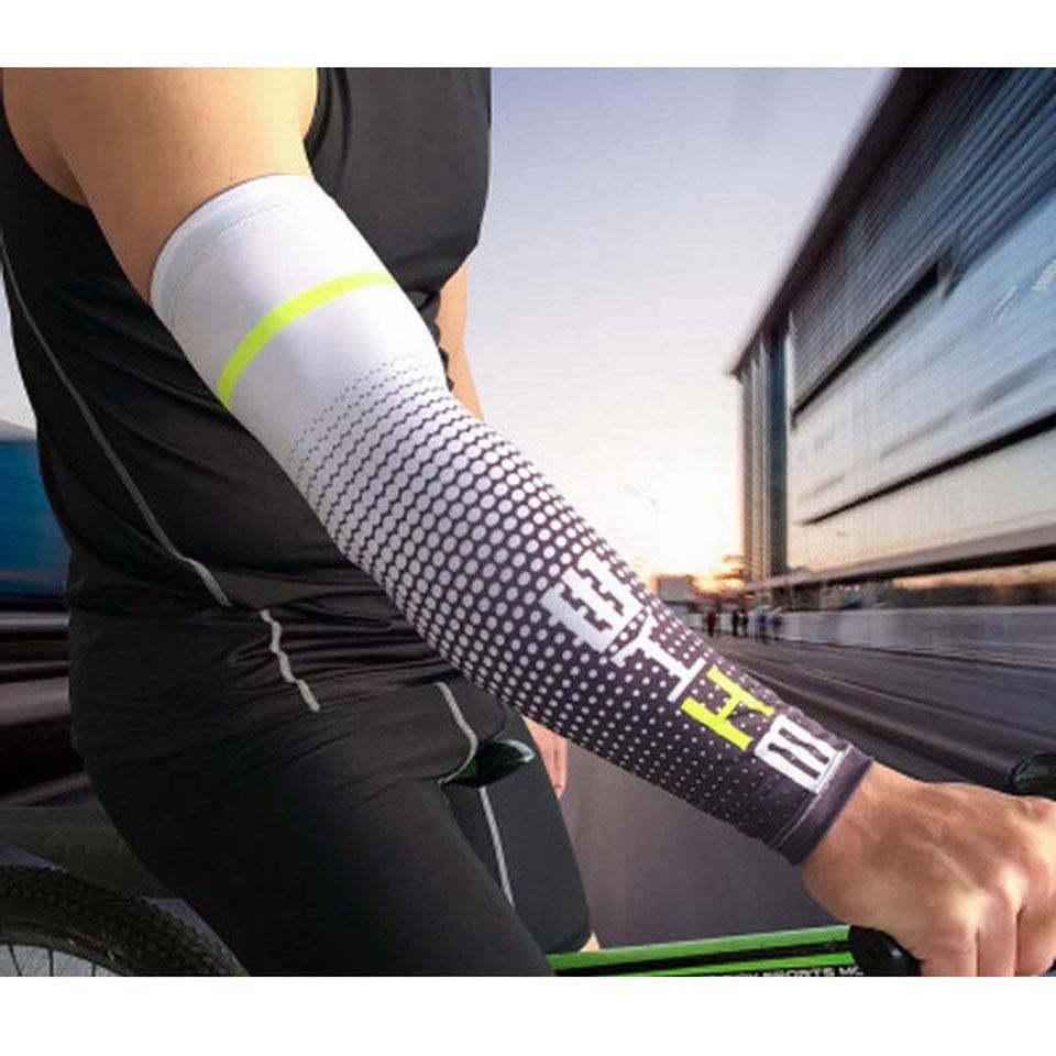 1 paire de manchettes de protection UV pour hommes, idéales pour le cyclisme, la course, le vélo, le golf et les sports de plein air.