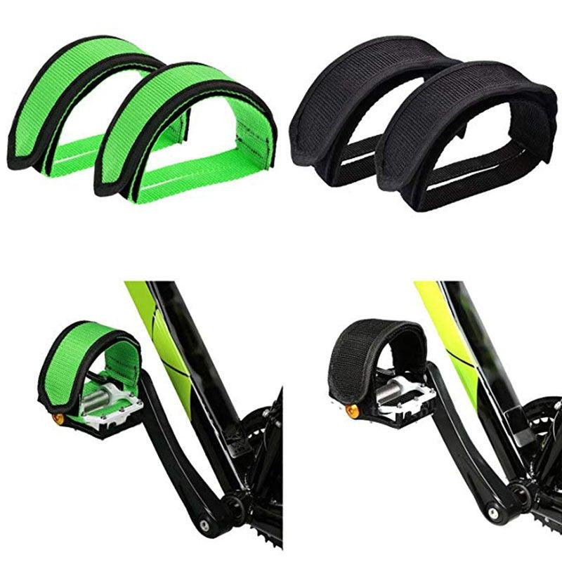 1 Paire de Sangles de Pédales de Vélo en Nylon, Sangle de Pied pour Pédale, Ruban Adhésif pour Pédales de Vélo, Sangle Fixe Universelle Anti-Dérapante Double Adhésive pour Pédales de Vélo Fixe, Accessoire de Cyclisme