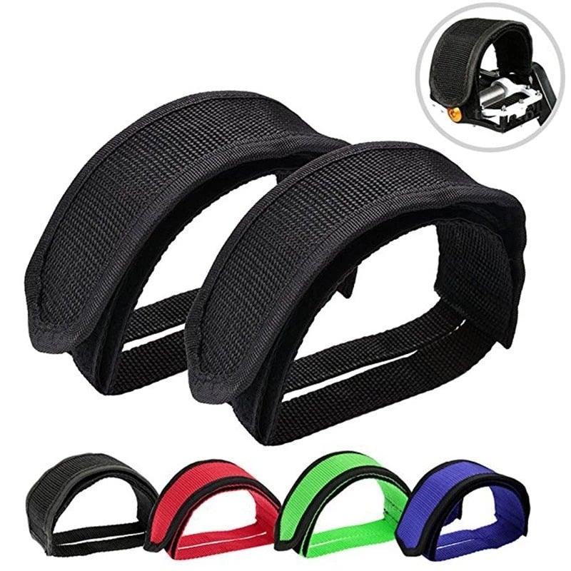 1 Paire de Sangles de Pédales de Vélo en Nylon, Sangle de Pied pour Pédale, Ruban Adhésif pour Pédales de Vélo, Sangle Fixe Universelle Anti-Dérapante Double Adhésive pour Pédales de Vélo Fixe, Accessoire de Cyclisme